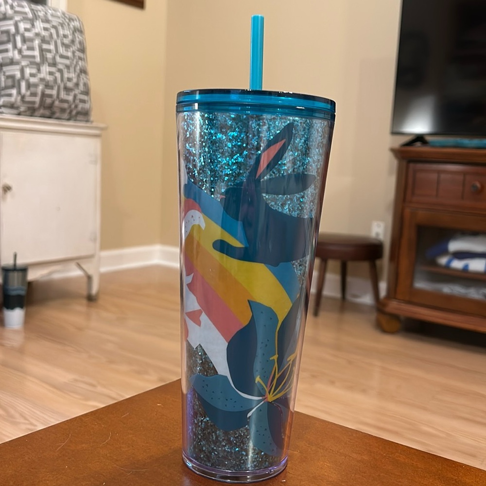 Blue, glittery Easter themed Starbucks Tumbler
